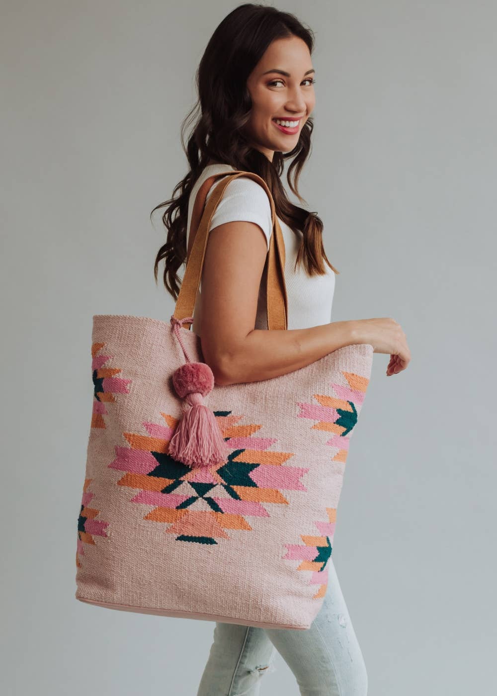 Pink Aztec Tote