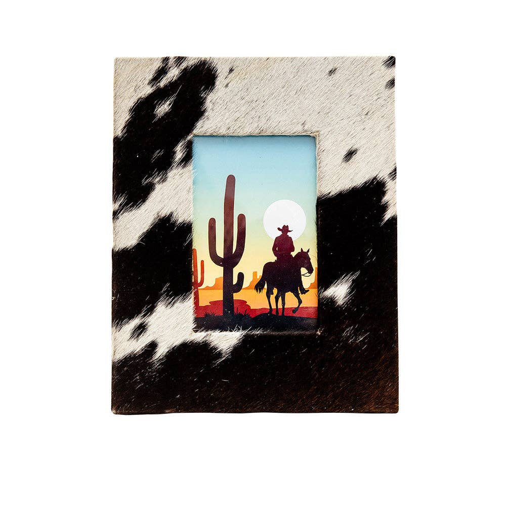 Cactos Cowhide Photo Frame