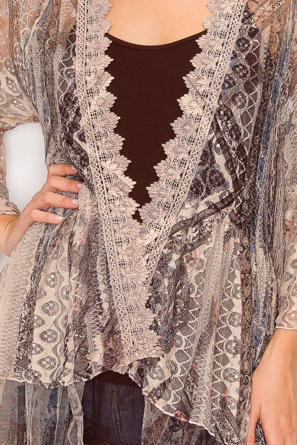 High-Low Lace Duster