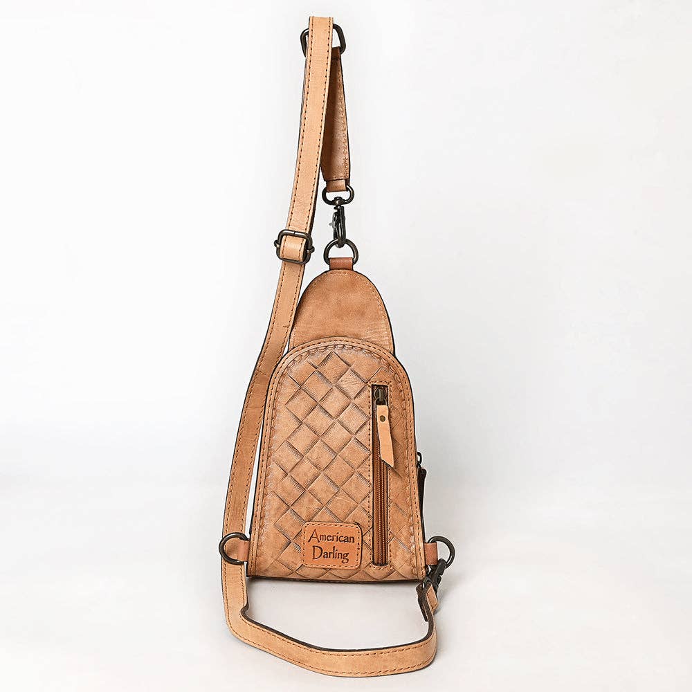 American Darling Hand-Tooled Sling Bag  ADBG1542A
