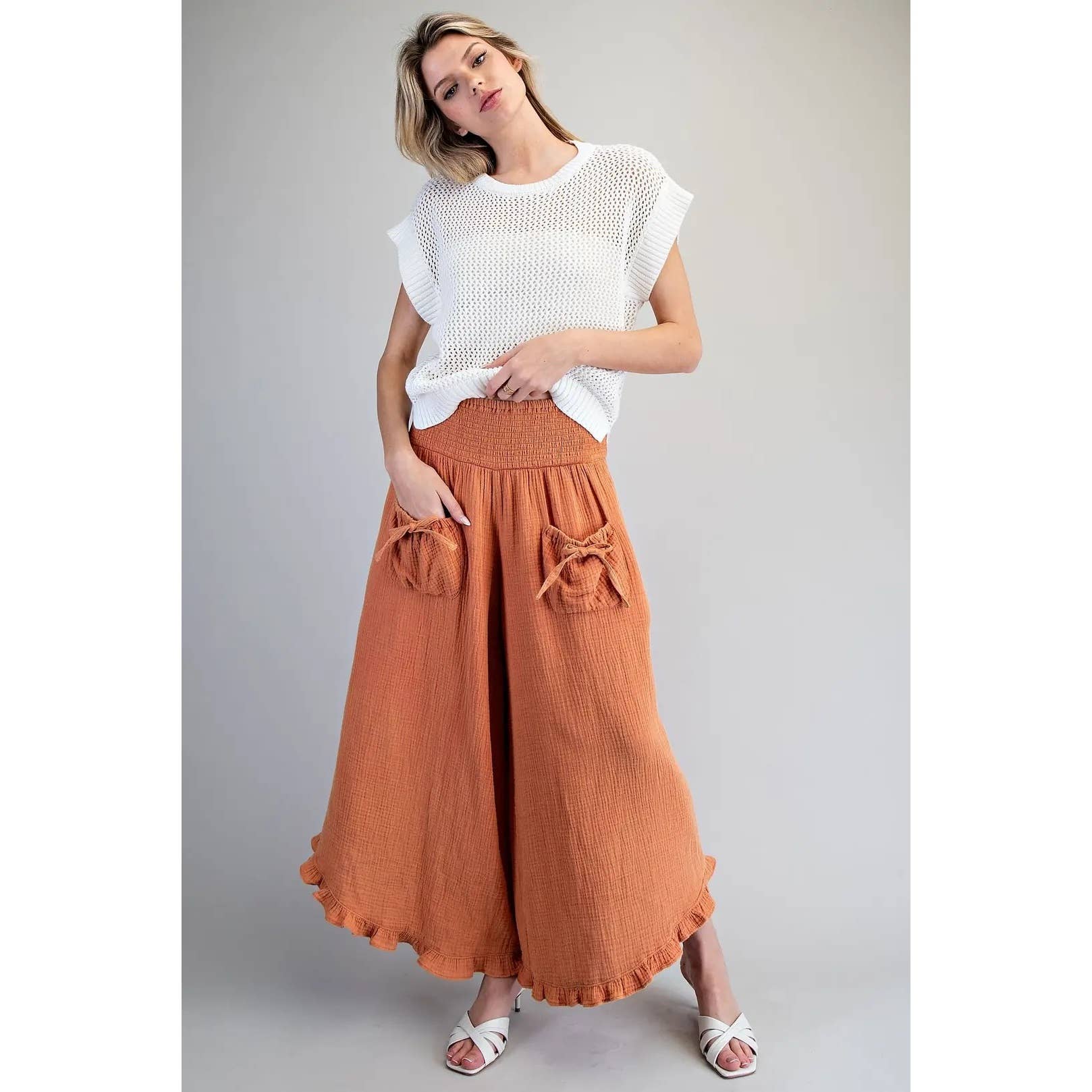 Mineral Washed Pants, Clay
