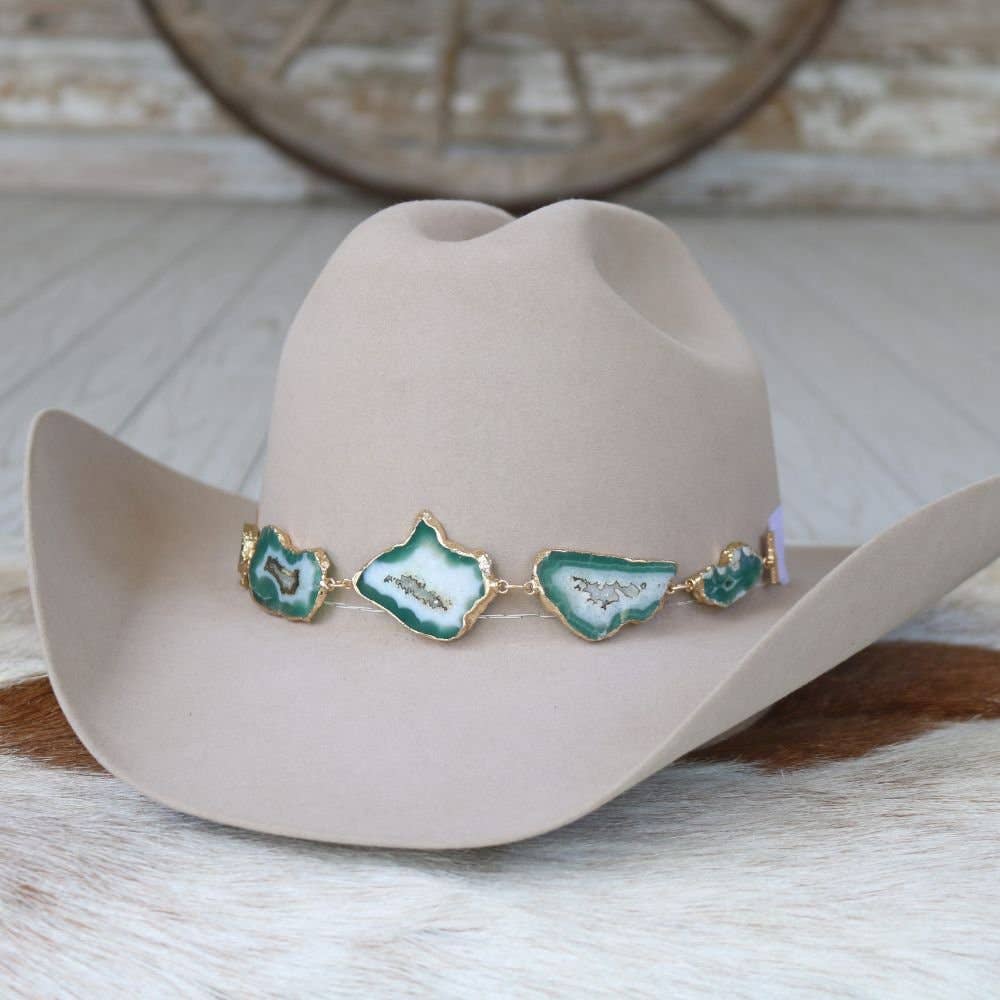 Geode Slice Green Hat Band – Ramona