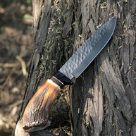 Custom Handmade Stone Texture Hand Forged 1095 High Carbon Steel Vintage Viking Knife