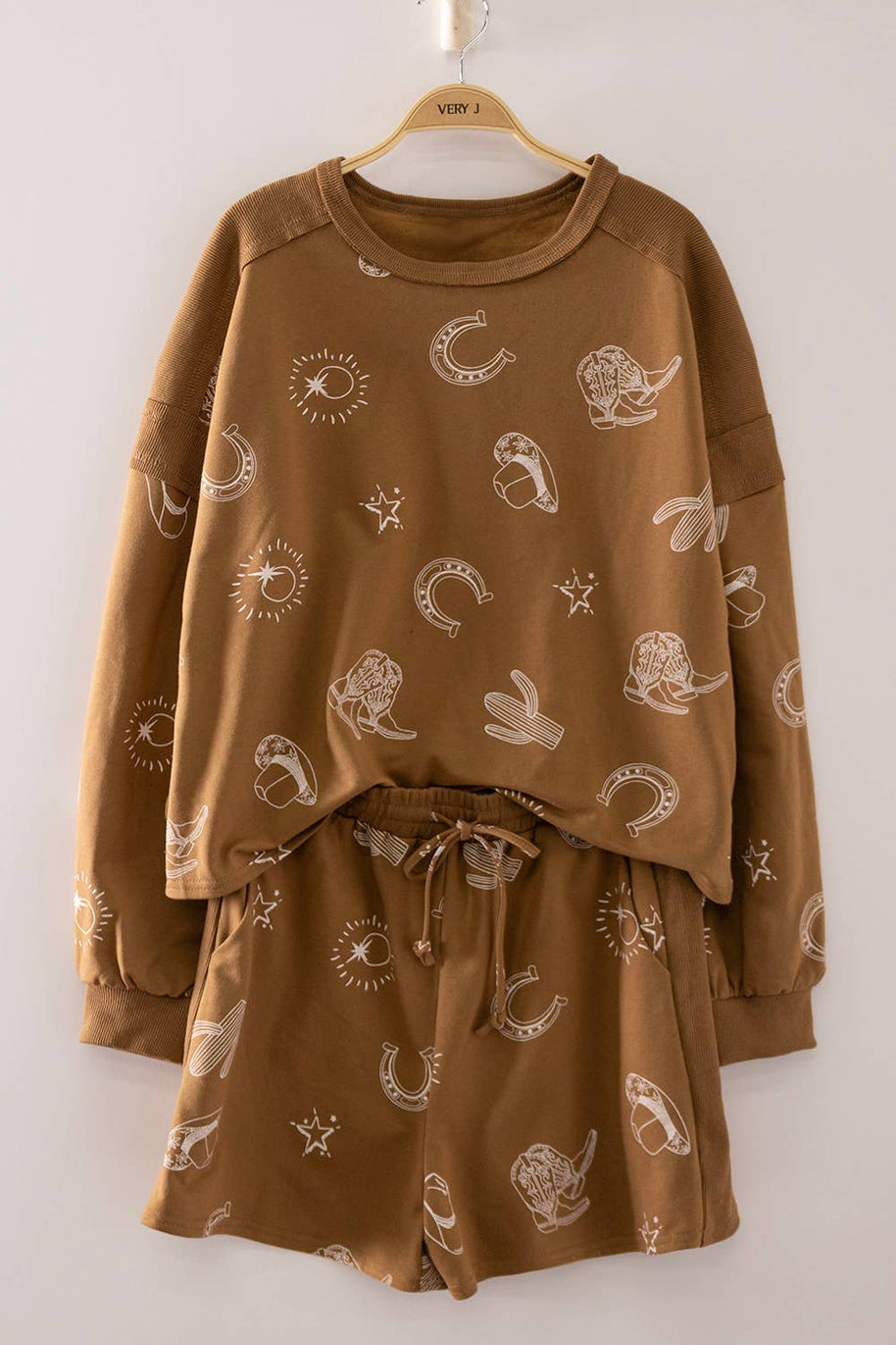 Western Print Lounge Set, S-3XL