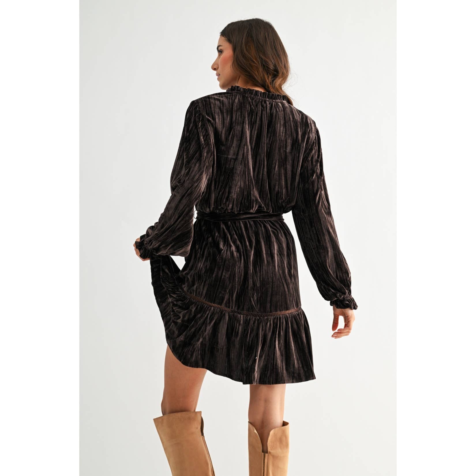 Velvet Long Sleeve Dress