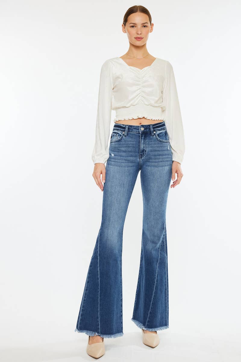 Kan Can Mid Rise Flare Jeans