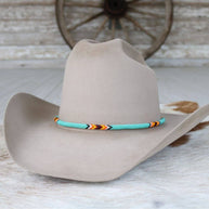 Round Beaded Turquoise Hat Band