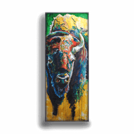 Bison Vertical Metal Box Art
