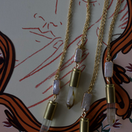 Crystal shell casing necklace - as seen on Lainey Wilson 