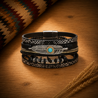 Onyx Boho Wrap Bracelet