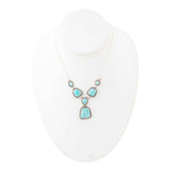 Earth and Sky Blue Turquoise Silver Necklace