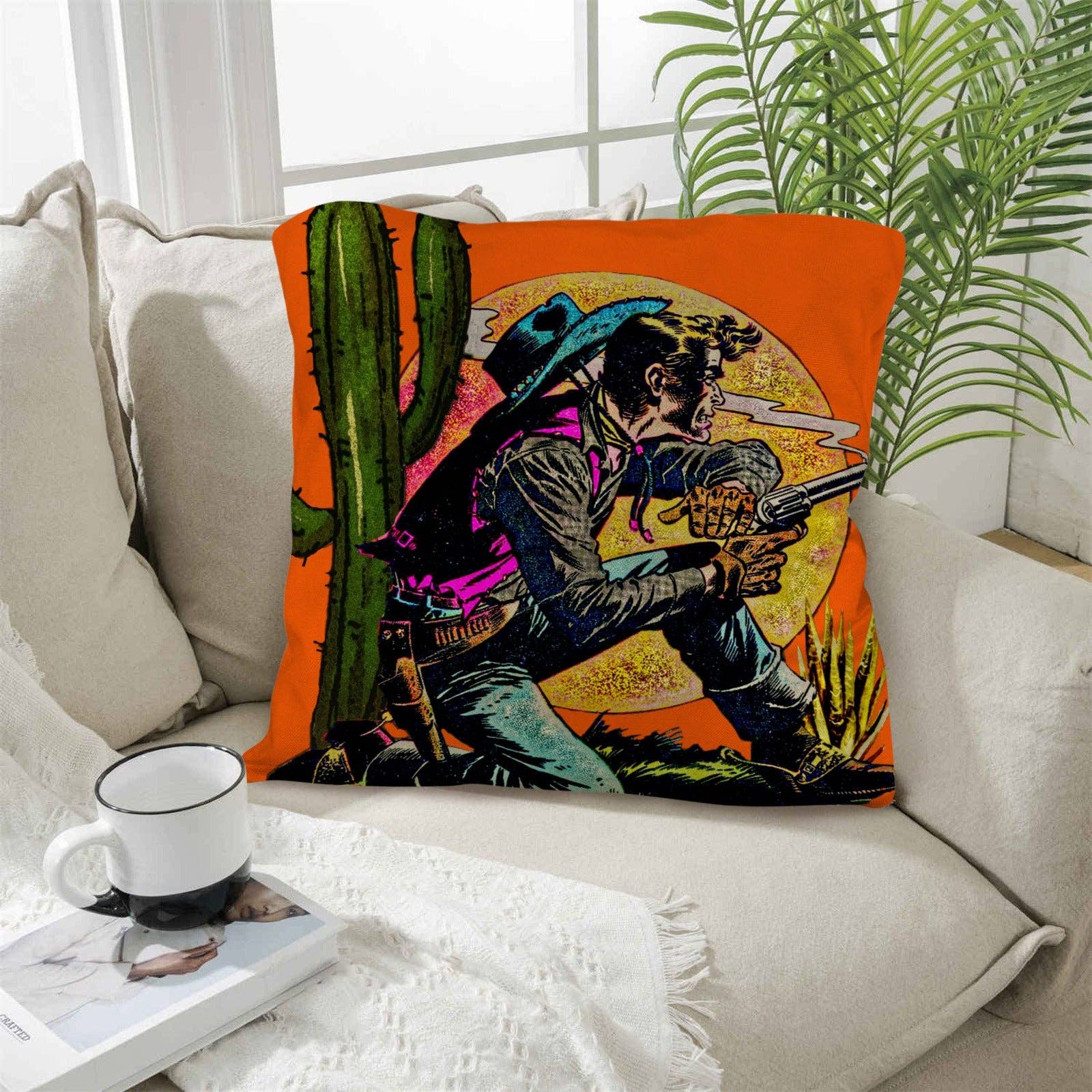 Wild West Cowboy Pillow