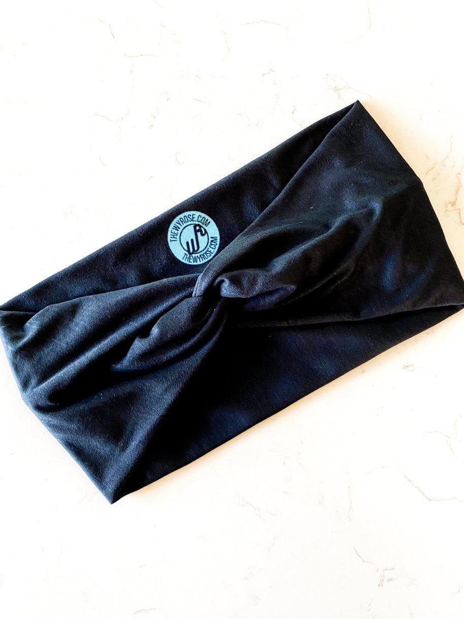 Solid Black Headband