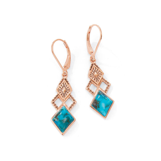 Southwest Copper Turquoise Earrings