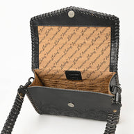 Black Leather Crossbody/Wallet