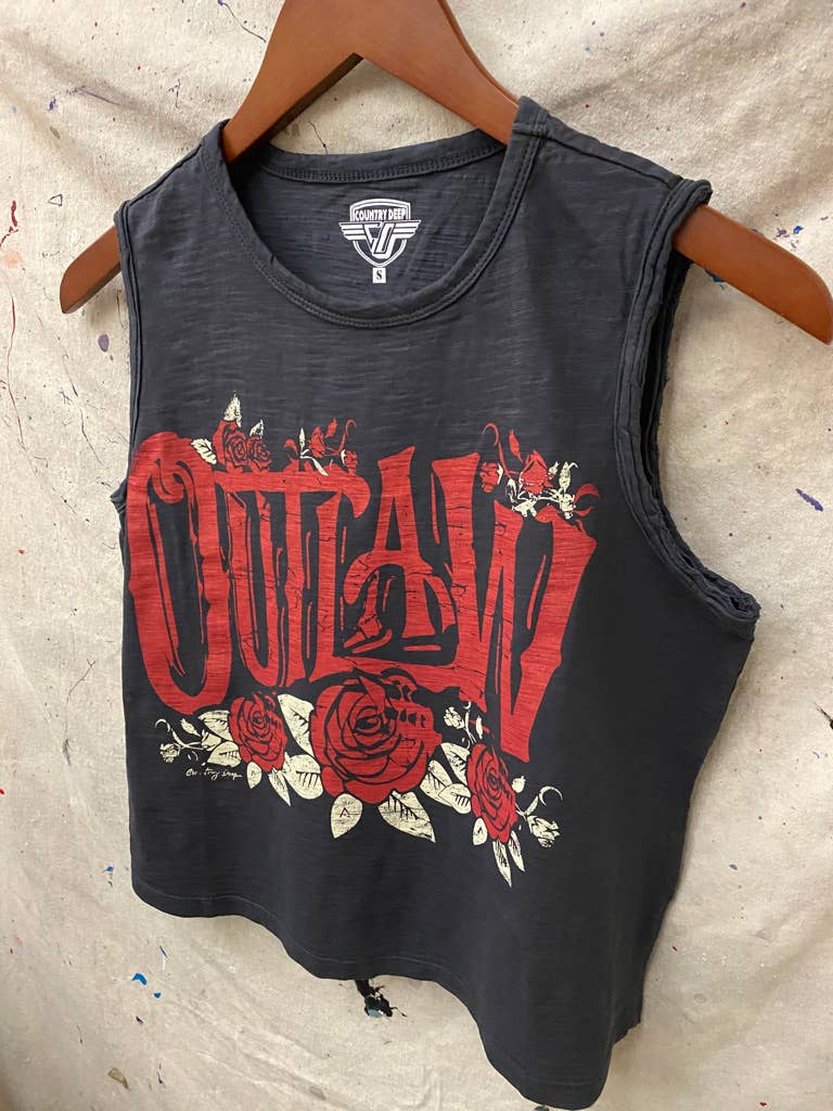 Outlaw  Muscle Crop Top