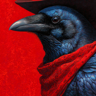 Raven Cowboy Art Print