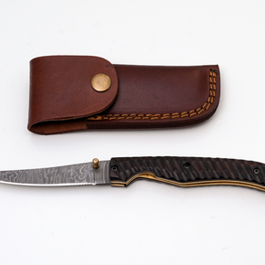 Hand-Forged Damascus Slim Folder Knife