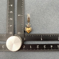 Silver Plated Gothic Crown Wings Heart Earrings