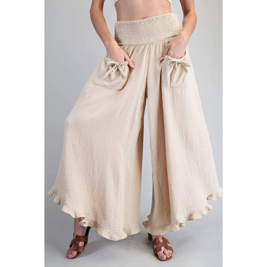 Mineral Washed Pants, Oatmeal