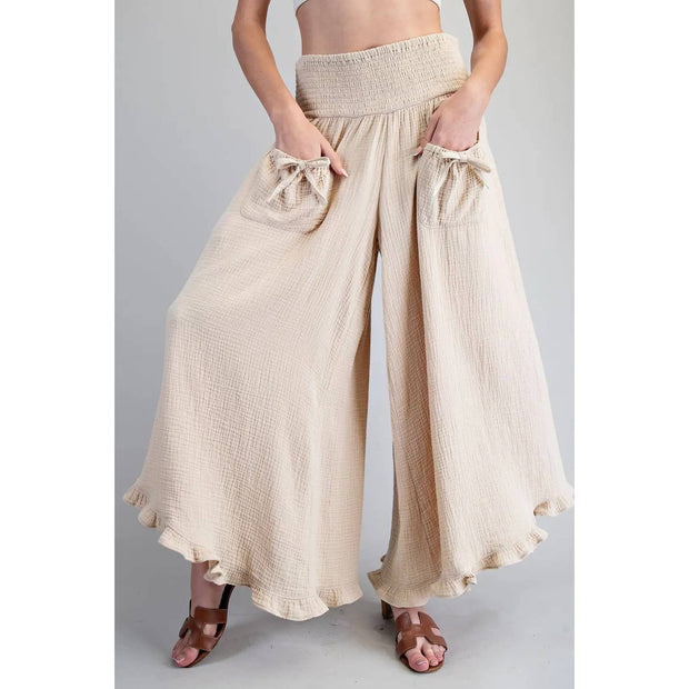 Mineral Washed Pants, Oatmeal