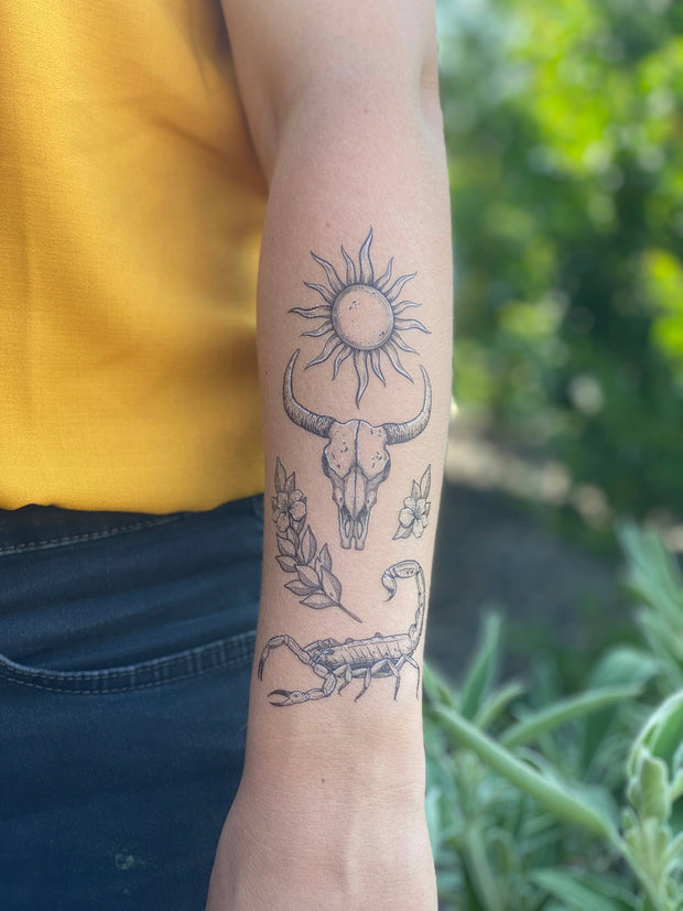 Sunlit South Temporary Tattoo