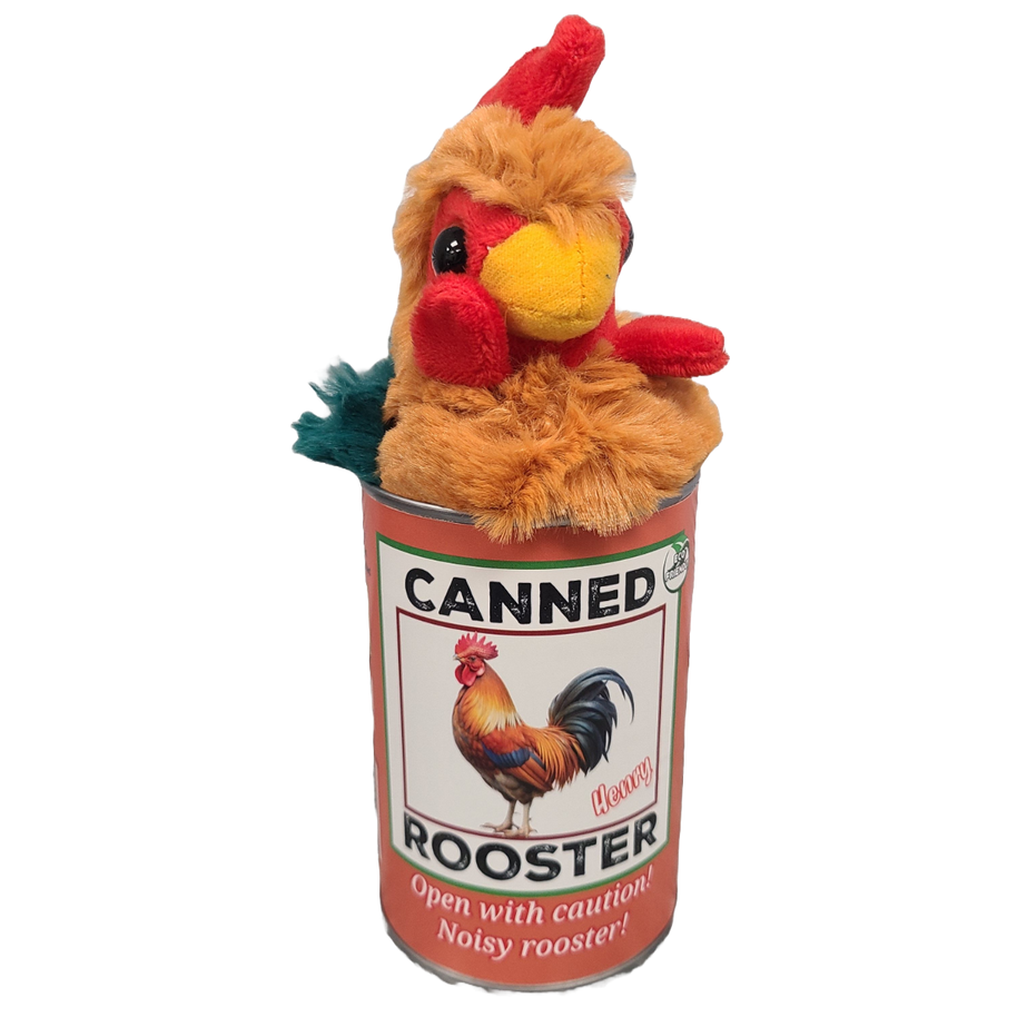 Canned Rooster Stuffed Animal
