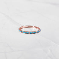 Sterling Silver Turquoise Eternity Ring