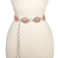 Pink Floral Concho Belt