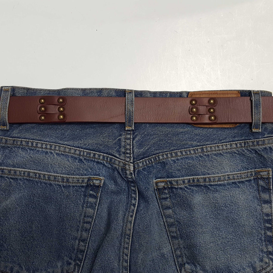 Genuine Studded Leather Belt