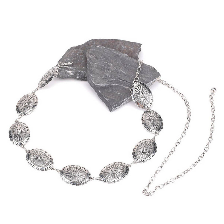 Hollow Carving Concho Belt