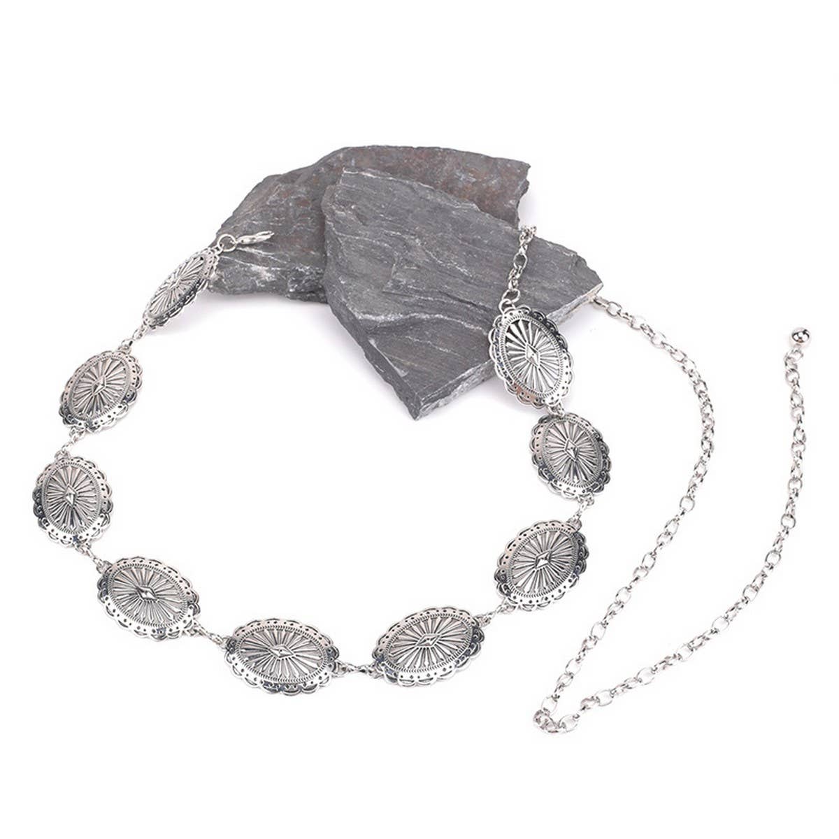 Hollow Carving Concho Belt