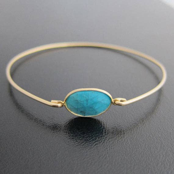 Faceted Turquoise Bracelet Handmade