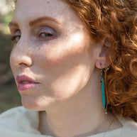 Handmade Turquoise Stalactite Earrings