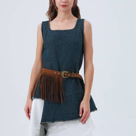 Western Fringe Belt – Antique Buckle & Tassel