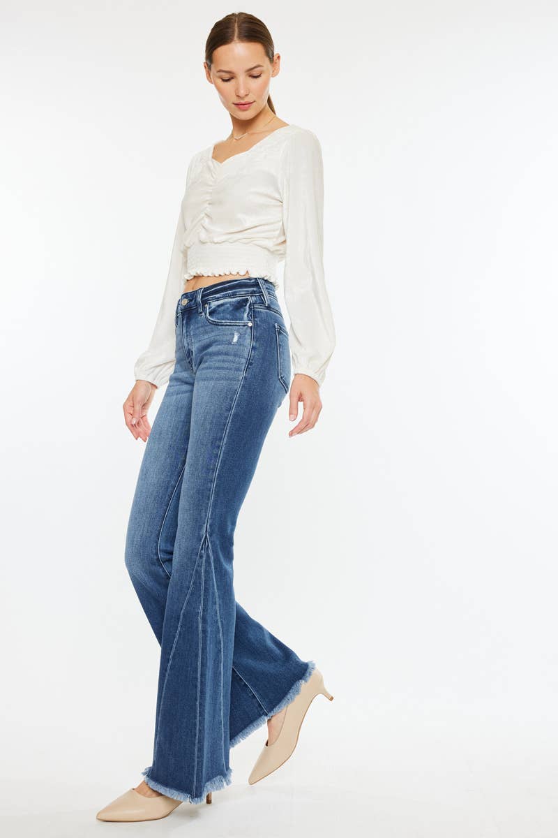 Kan Can Mid Rise Flare Jeans