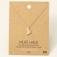 Cowboy Boots Pendant Necklace