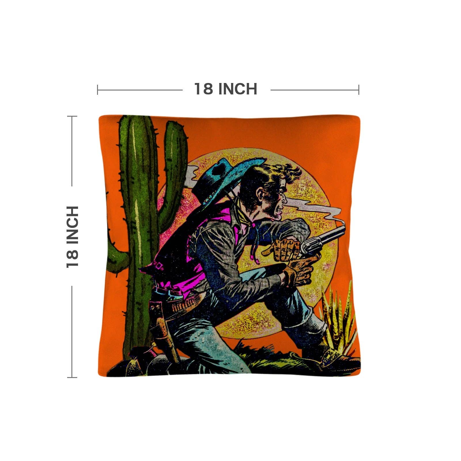 Wild West Cowboy Pillow