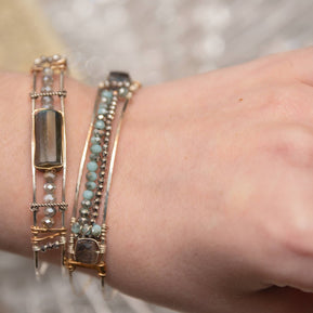 Labradorite Stacking Cuff Bracelet