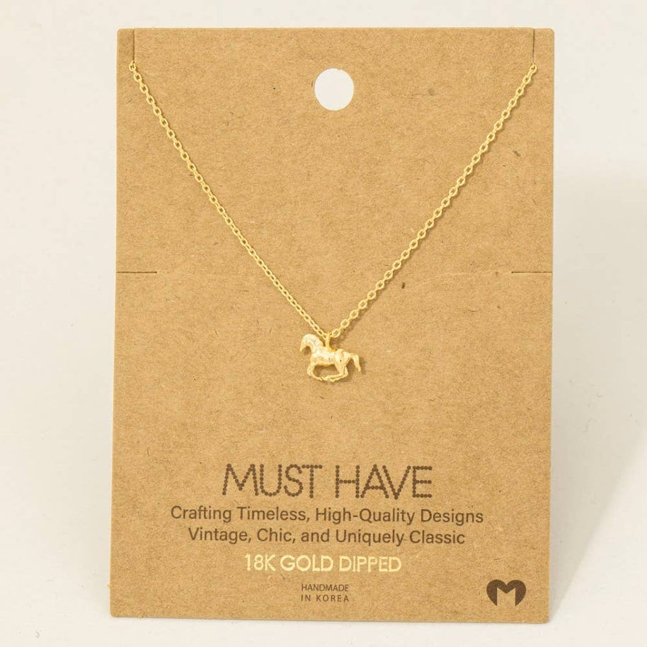 Mini Horse Pendant Necklace