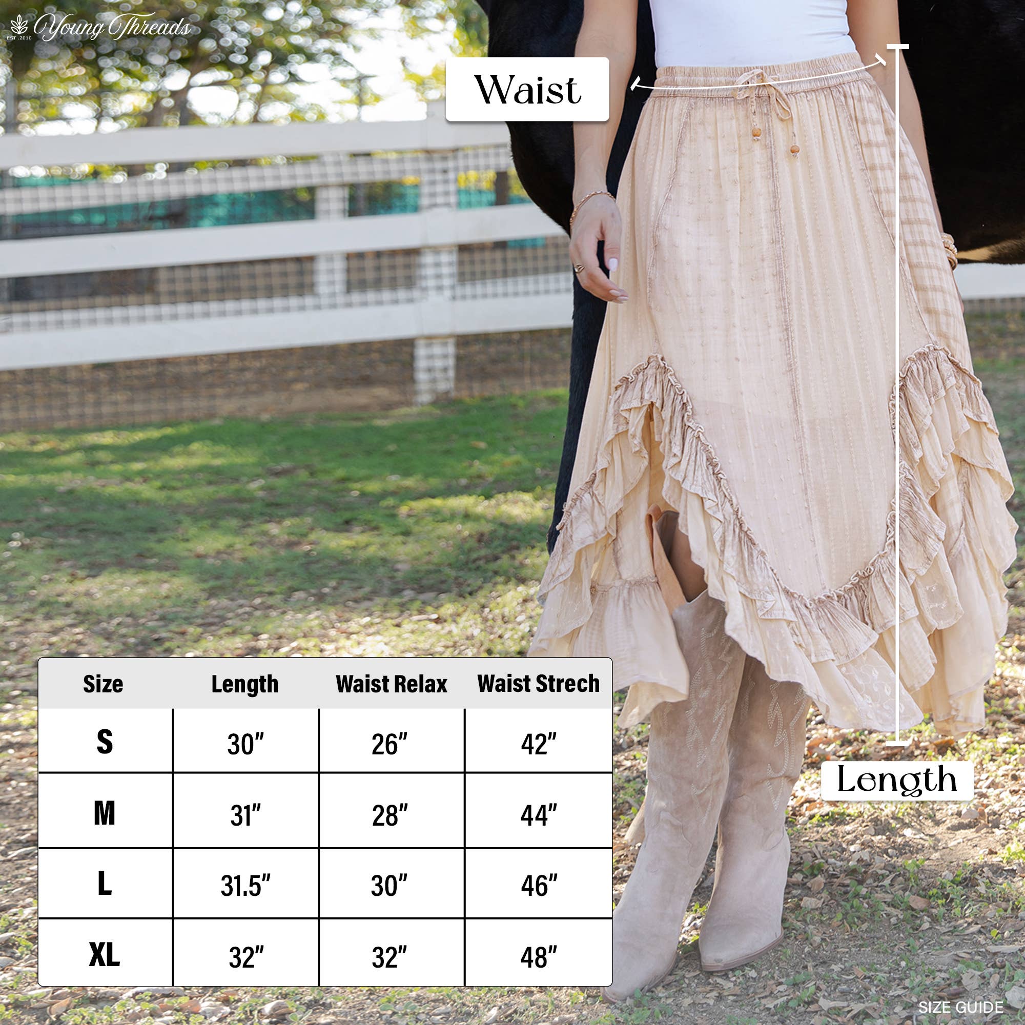 Boho Ruffle Skirt