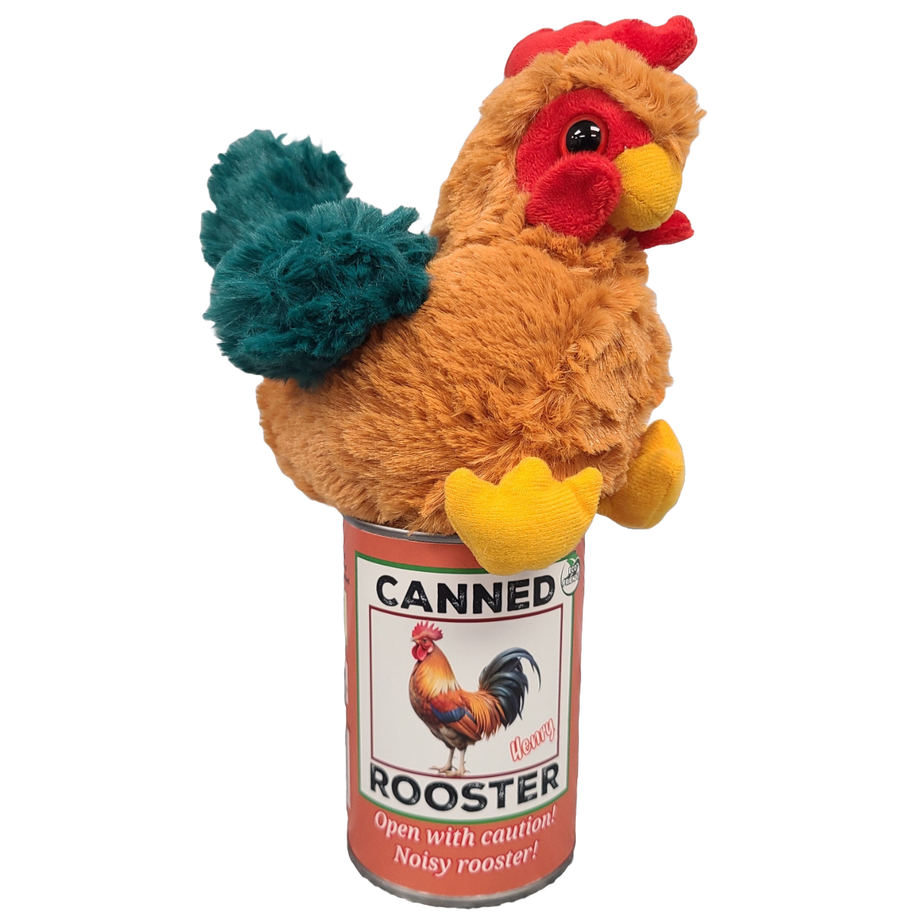 Canned Rooster Stuffed Animal
