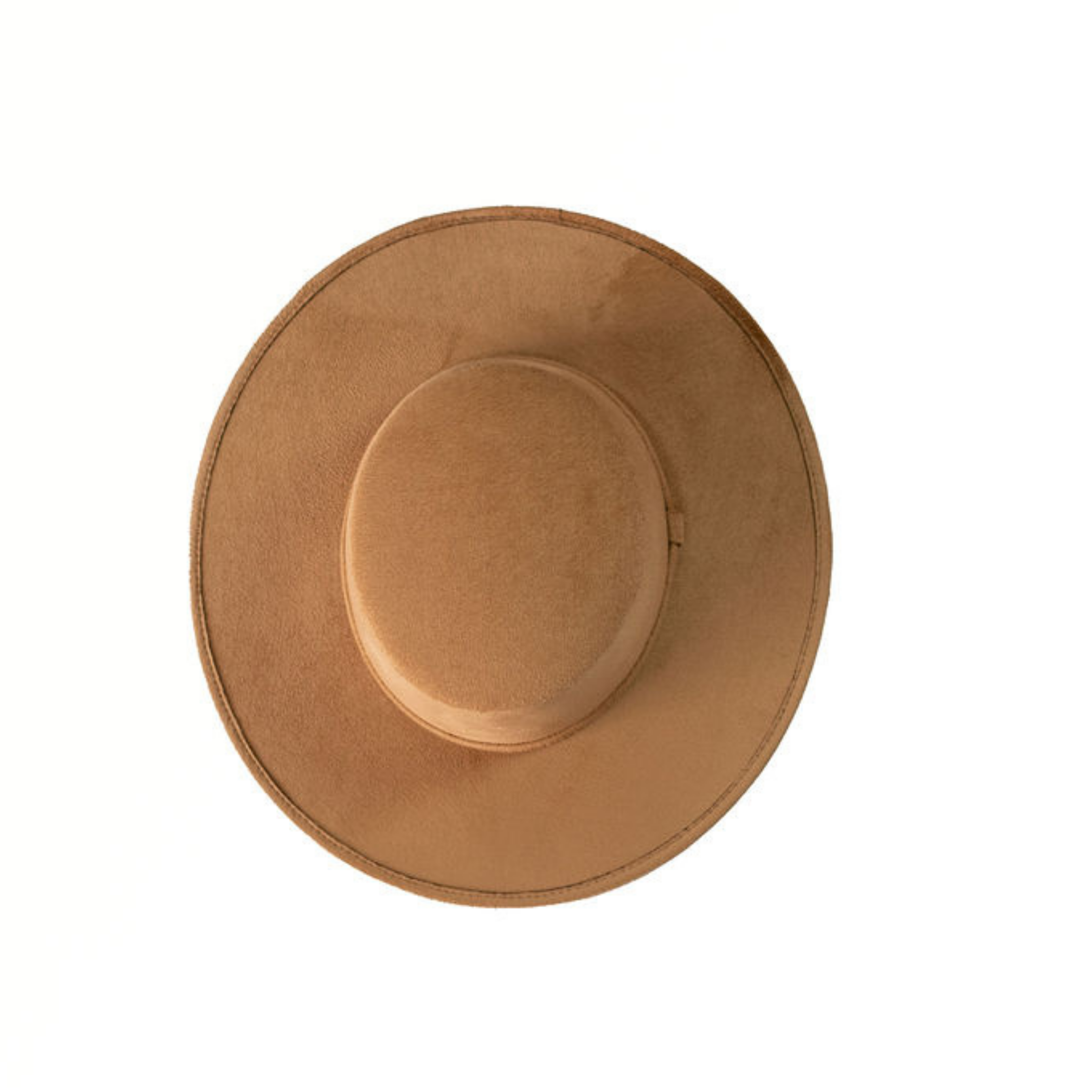 Vegan Suede Boater Hat