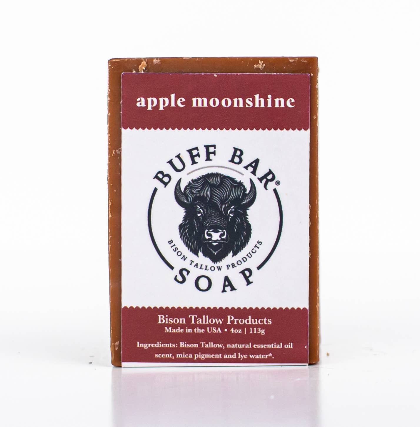 Apple Moonshine Bison Tallow Soap Bar