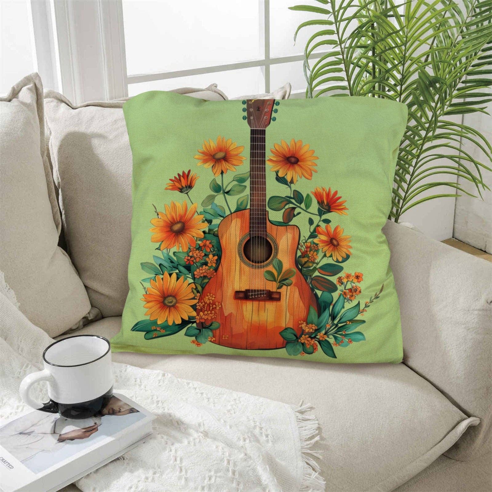 Retro Guitar Pillow