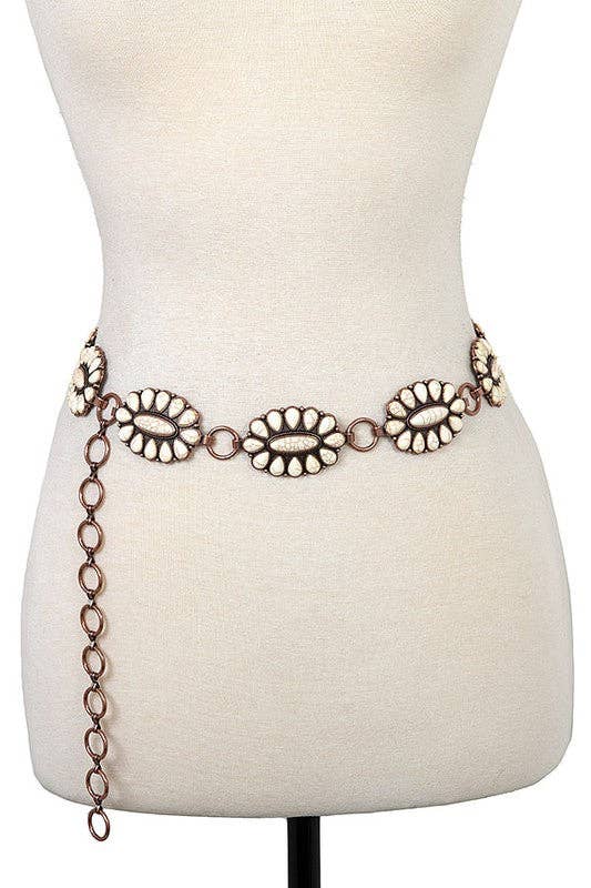 Pink Floral Concho Belt
