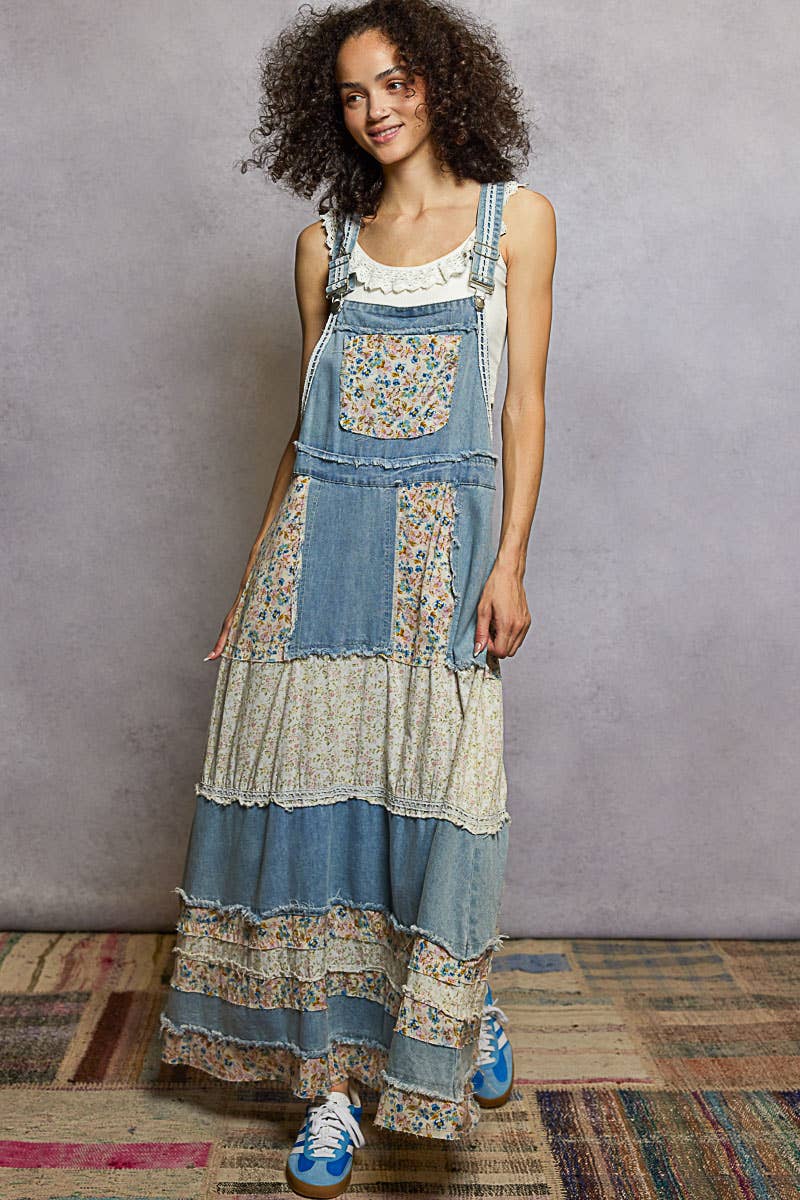 Vintage Washed Suspender Dress, Denim