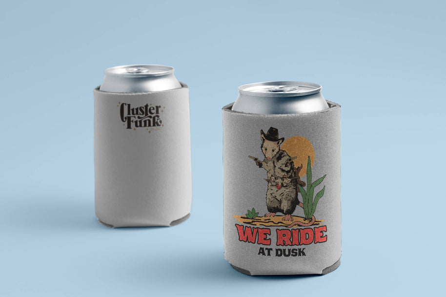 Opossum Cowboy Koozie