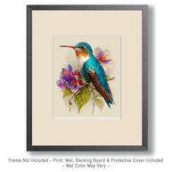 Watercolor Hummingbird Art Print