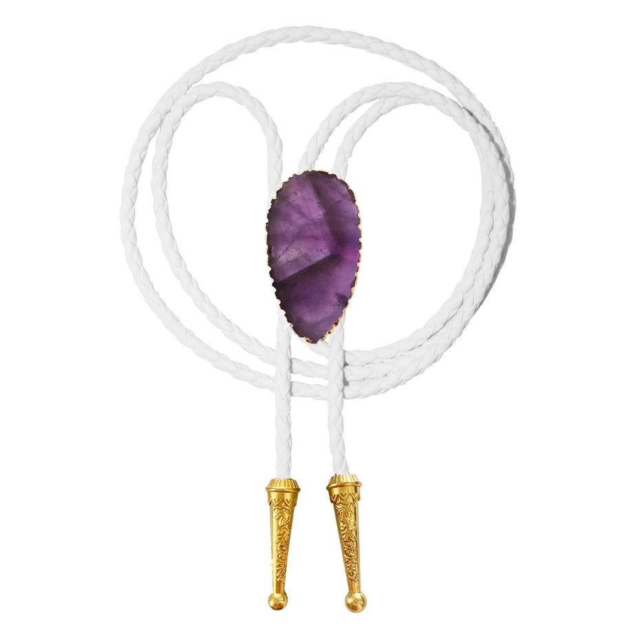 Gemstone Bolo Tie - Amethyst